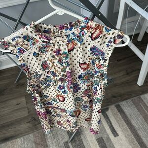 Loft floral Design, High Neck Blouse